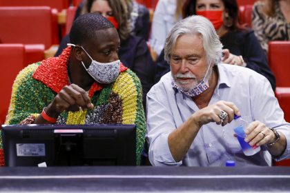 Micky Arison and Dwyane Wade