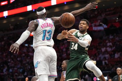 Giannis Antetokounmpo and Bam Adebayo
