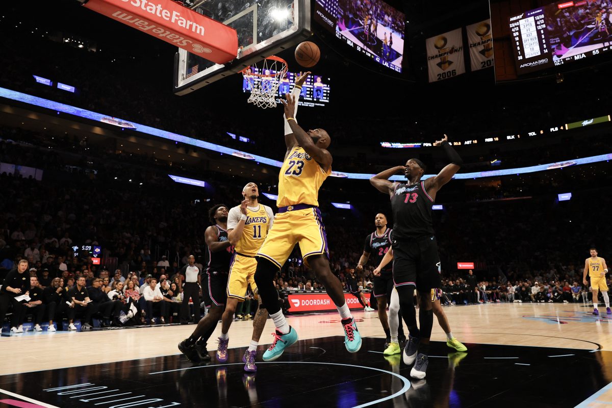 LeBron James and Bam Adebayo