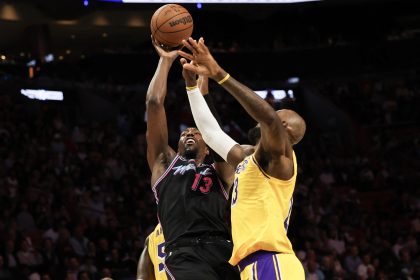 Bam Adebayo and LeBron James
